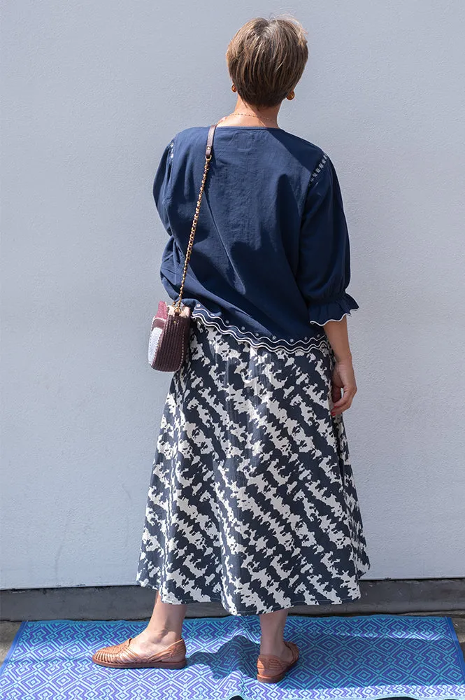 By-Bar Juta Shade Midi Skirt