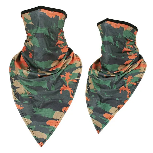 Camouflage Paisley Neck Face Shield Tube Scarf Bandana Breathable Face Guard
