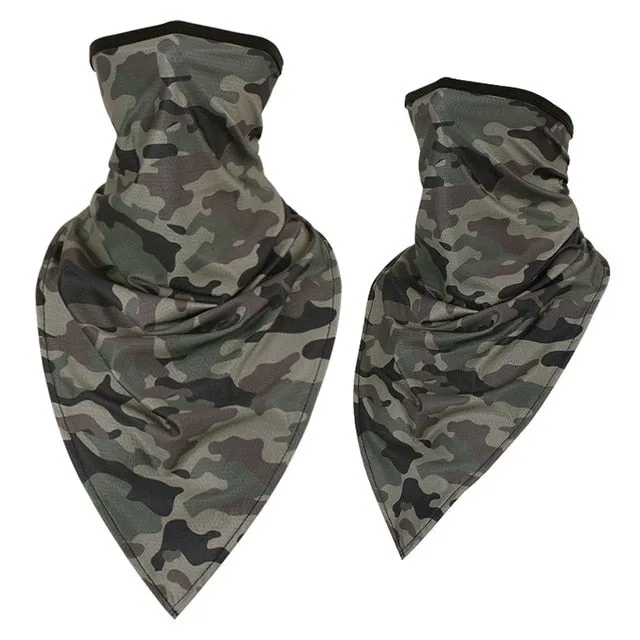 Camouflage Paisley Neck Face Shield Tube Scarf Bandana Breathable Face Guard