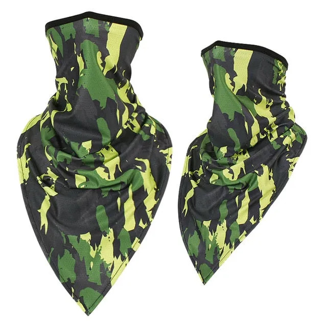 Camouflage Paisley Neck Face Shield Tube Scarf Bandana Breathable Face Guard