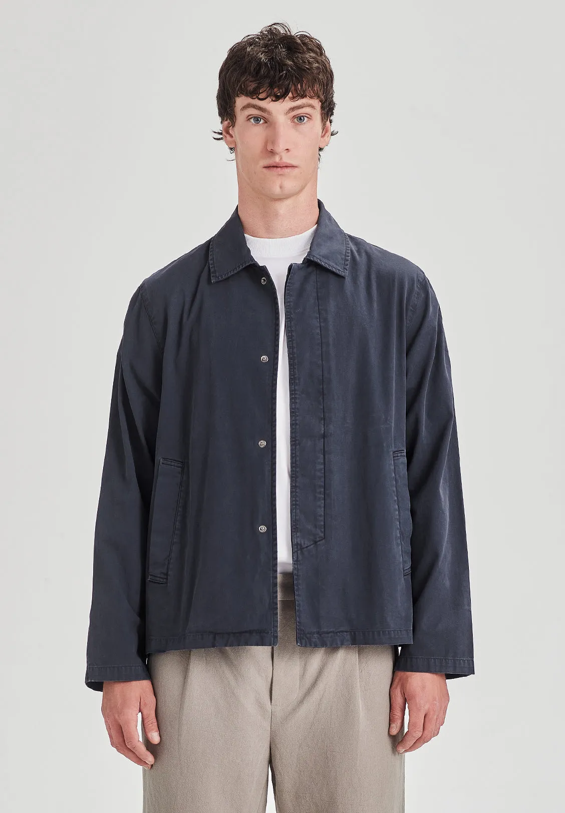 CANVAS SHIRT JACKET, VINTAGE MIDNIGHT