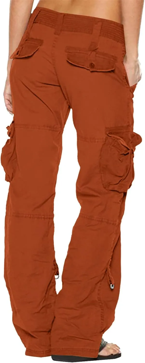 Cargo Pants for Women Mid Rise Pockets Baggy Trousers Loose Lightweight Hiking Pants Y2K Fashion Boyfriend Streetwear Pants