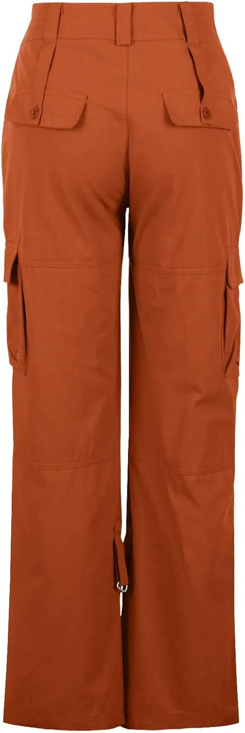 Cargo Pants for Women Mid Rise Pockets Baggy Trousers Loose Lightweight Hiking Pants Y2K Fashion Boyfriend Streetwear Pants