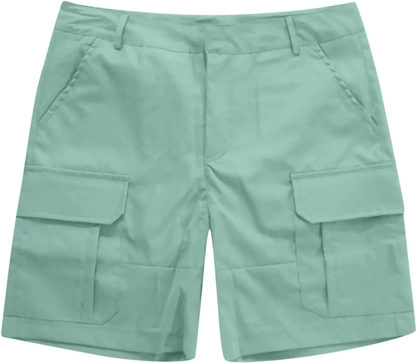 Cargo Shorts for Men Mid Waisted Knee Length Slim Fit Shorts Stretchy Comfy Outdoor Hiking Exercise Streetwear Short Pants