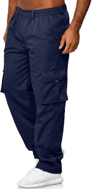 Cargo Sweatpants for Men Workout Pants Letter Print Fleece Casual Joggers with Pockets Mens Pants Classic Fit Pocket