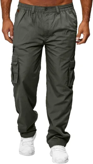 Cargo Sweatpants for Men Workout Pants Letter Print Fleece Casual Joggers with Pockets Mens Pants Classic Fit Pocket