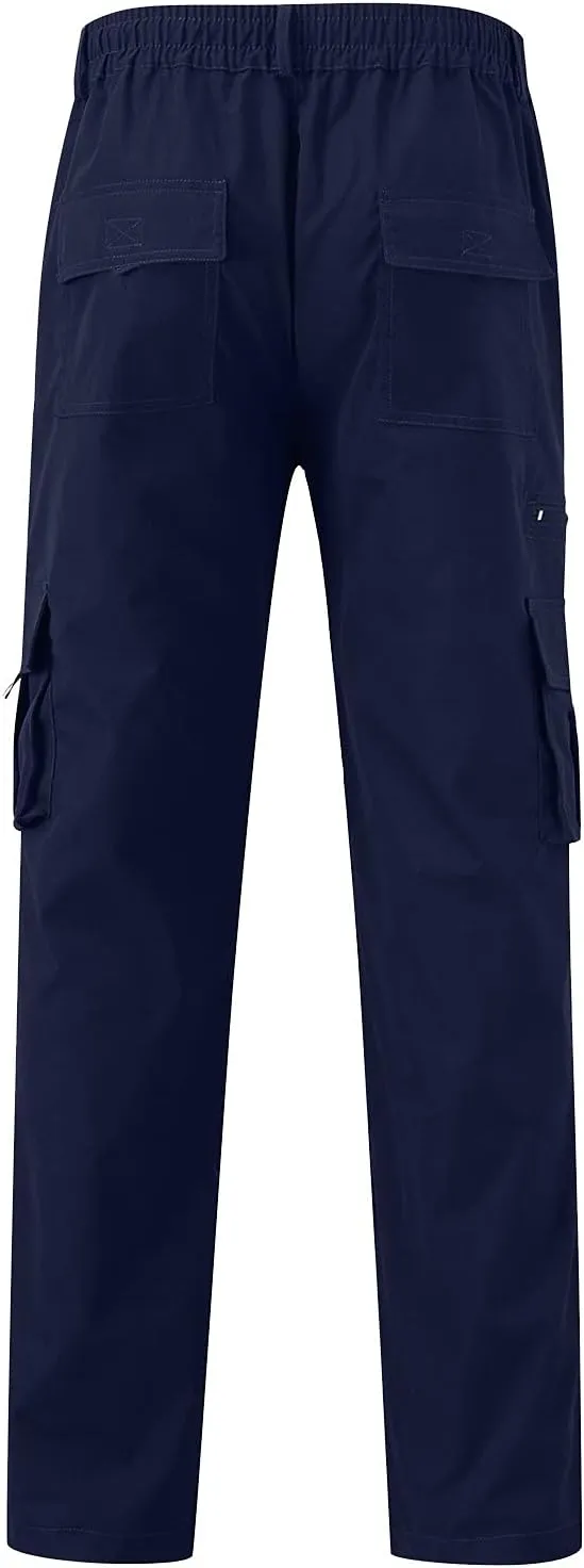 Cargo Sweatpants for Men Workout Pants Letter Print Fleece Casual Joggers with Pockets Mens Pants Classic Fit Pocket