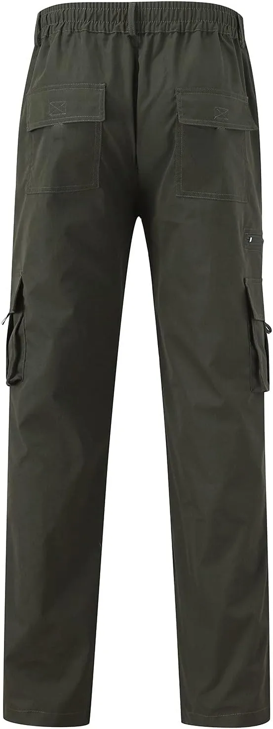 Cargo Sweatpants for Men Workout Pants Letter Print Fleece Casual Joggers with Pockets Mens Pants Classic Fit Pocket
