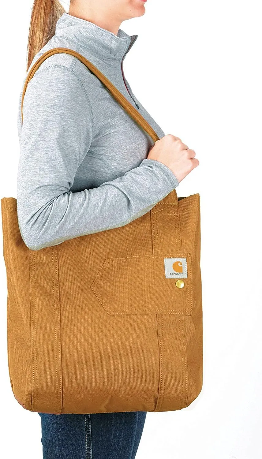 Carhartt Unisex Vertical Open Tote Durable Water-Resistant Tote Bag