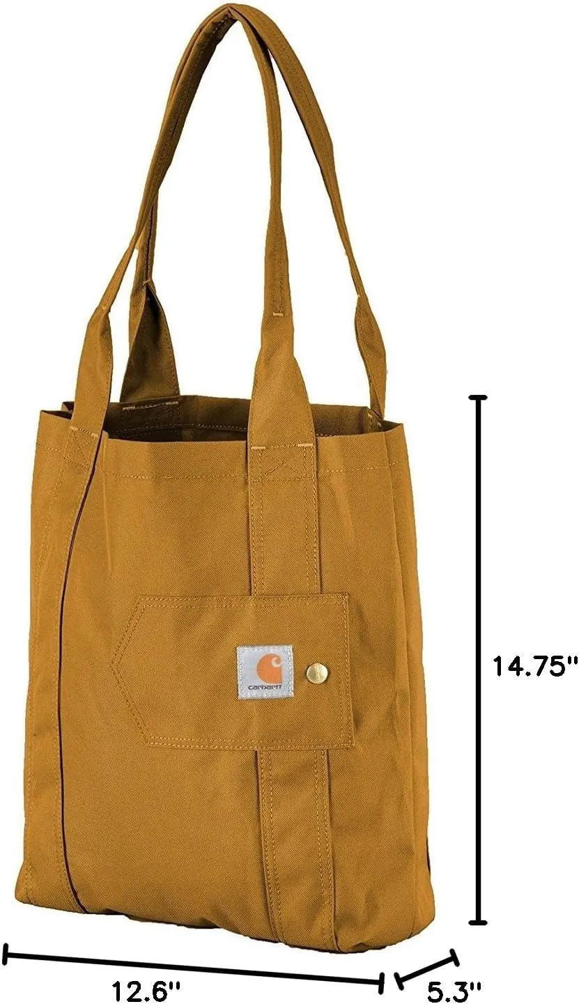 Carhartt Unisex Vertical Open Tote Durable Water-Resistant Tote Bag