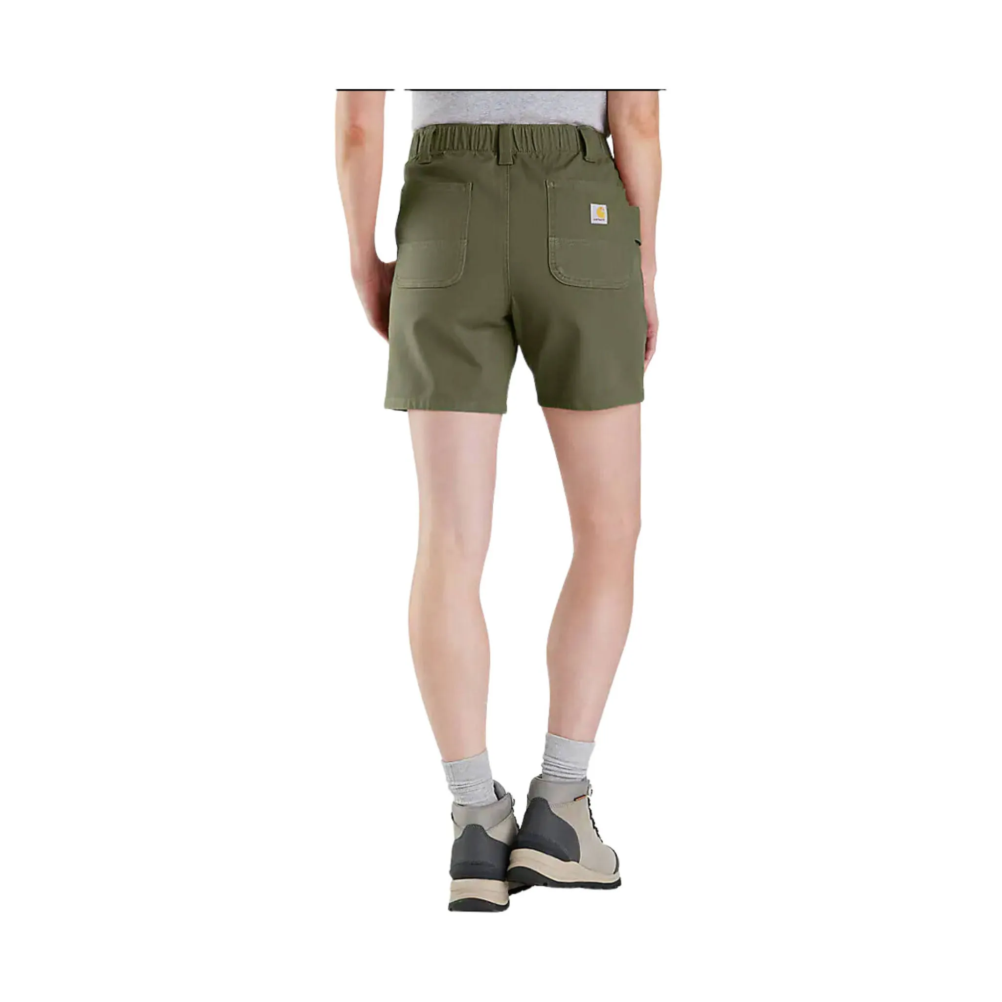 Carhartt Women's Rugged Flex Relaxed Canvas Work Short - Basil  - ONLINE STORE CREDIT/EXCHANGE ONLY