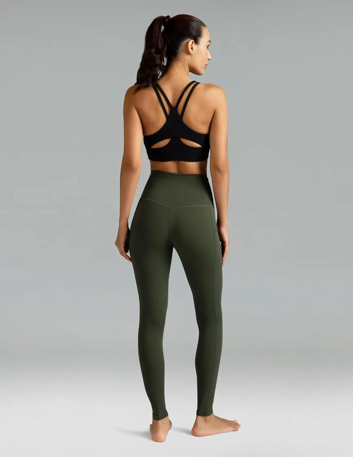 Colorfulkoala Women's High Waisted Leggings 28" Inseam Full Length Workout Yoga Pants with Pockets