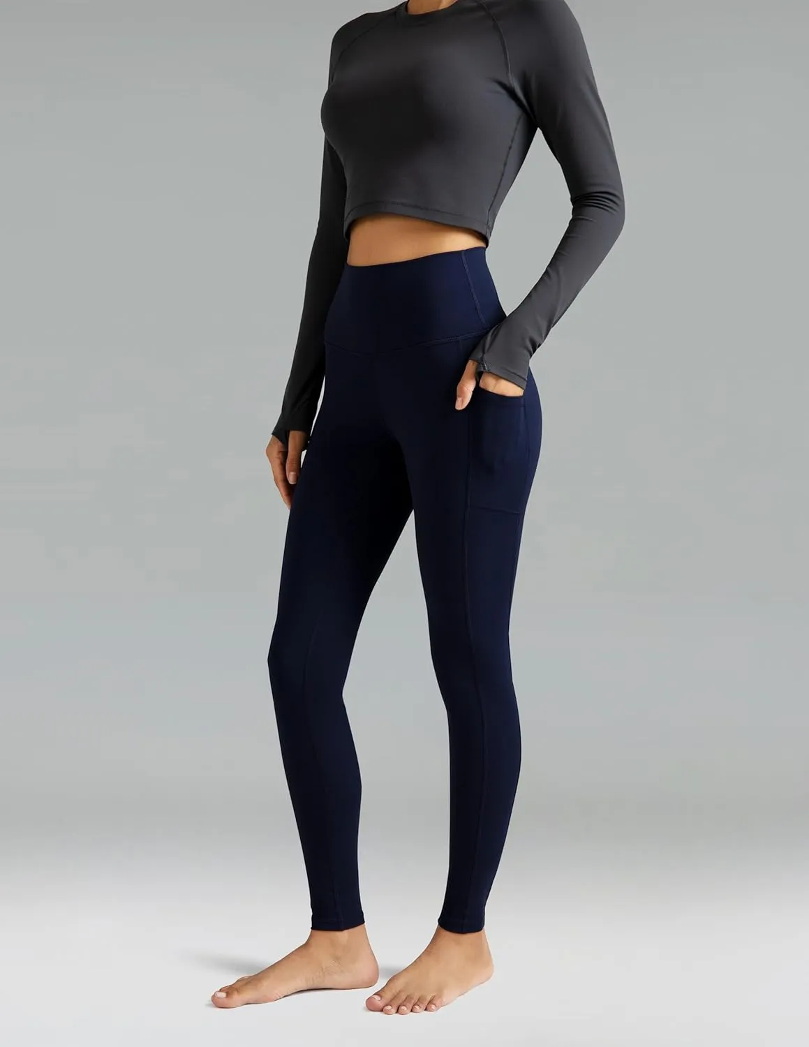 Colorfulkoala Women's High Waisted Leggings 28" Inseam Full Length Workout Yoga Pants with Pockets