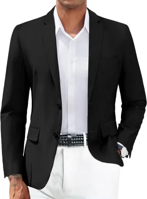 COOFANDY Mens Casual Blazer Slim Fit Suit Jacket Two Button Lightweight Sport Coat
