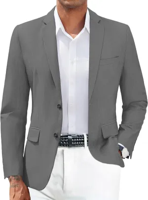 COOFANDY Mens Casual Blazer Slim Fit Suit Jacket Two Button Lightweight Sport Coat