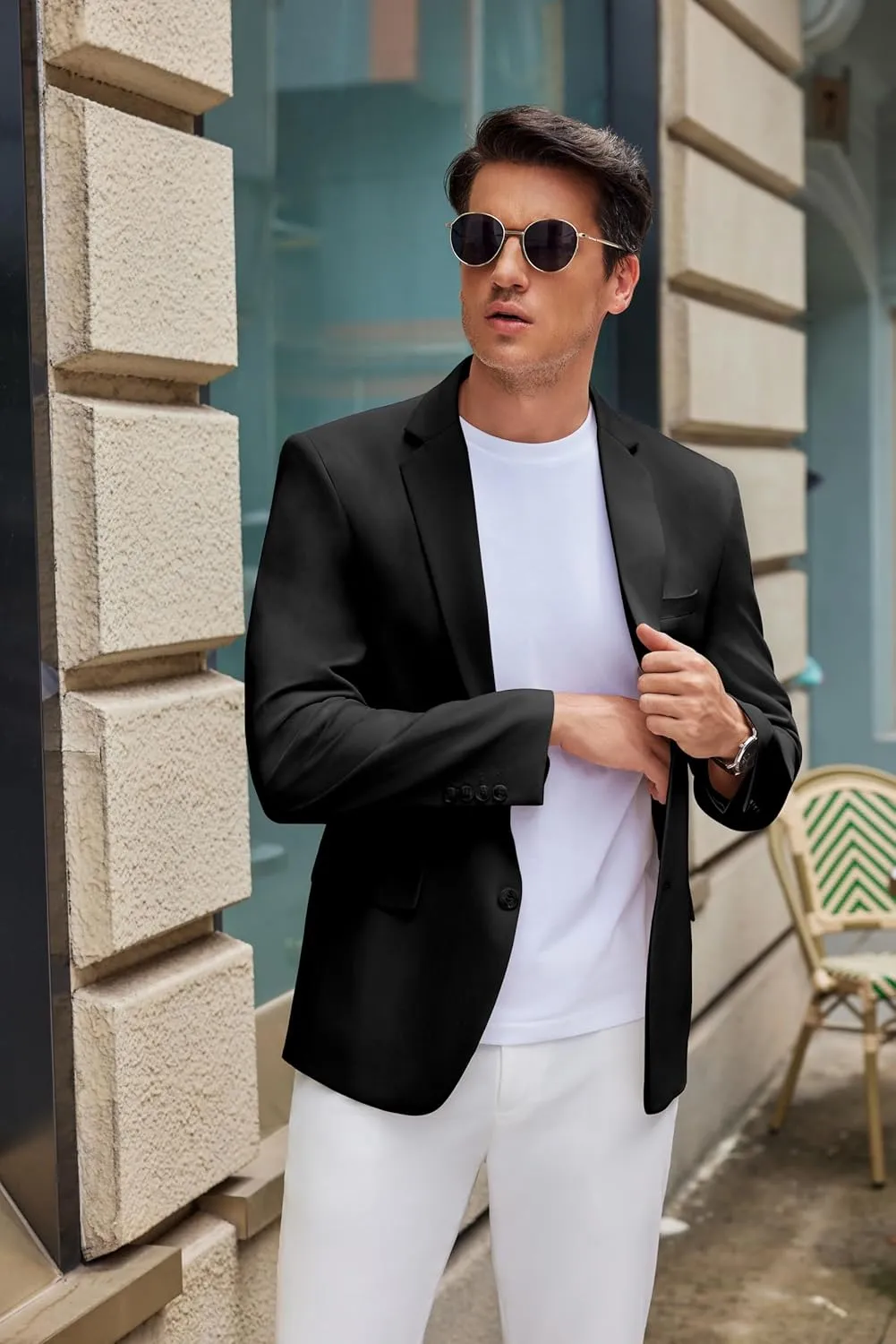COOFANDY Mens Casual Blazer Slim Fit Suit Jacket Two Button Lightweight Sport Coat
