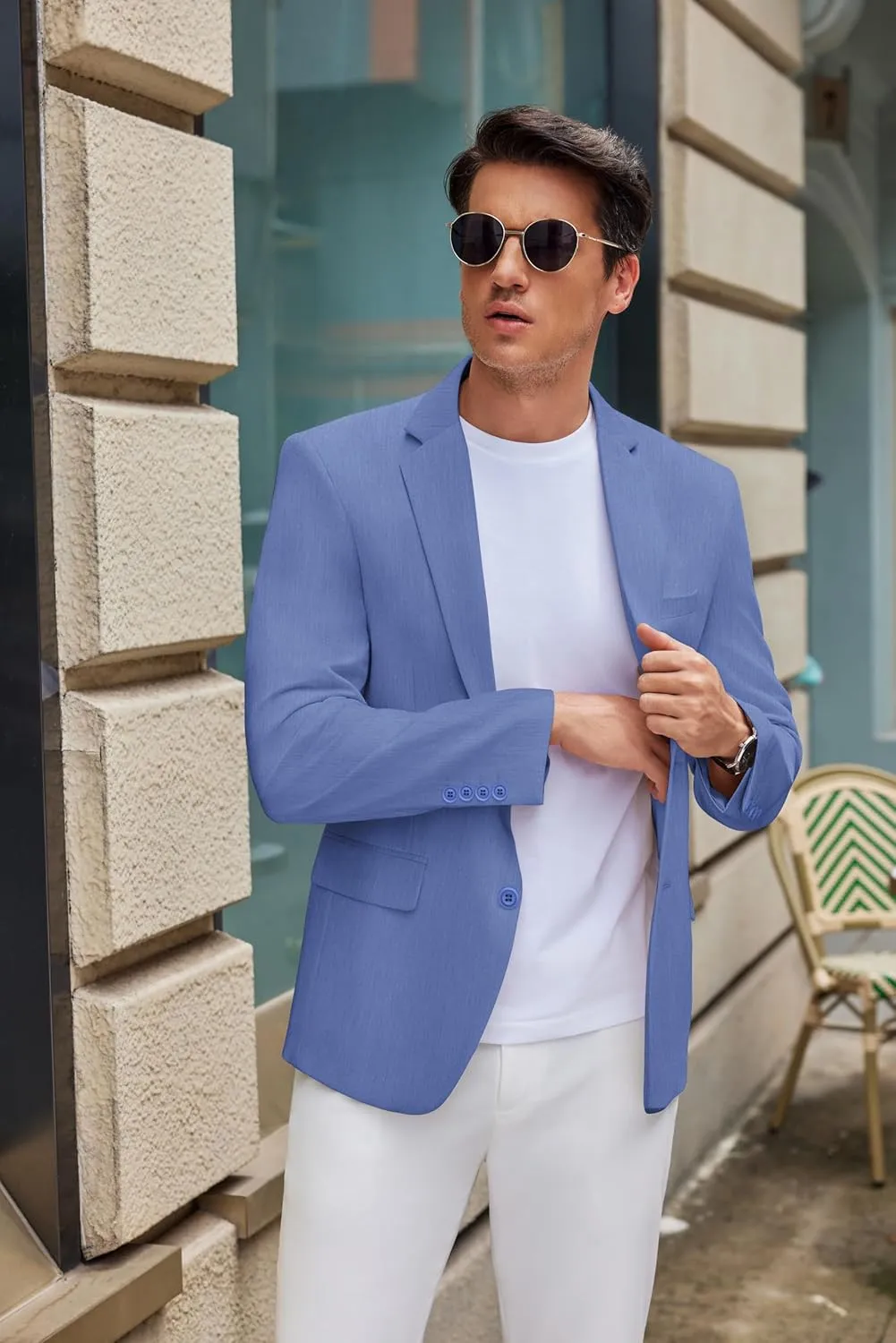 COOFANDY Mens Casual Blazer Slim Fit Suit Jacket Two Button Lightweight Sport Coat