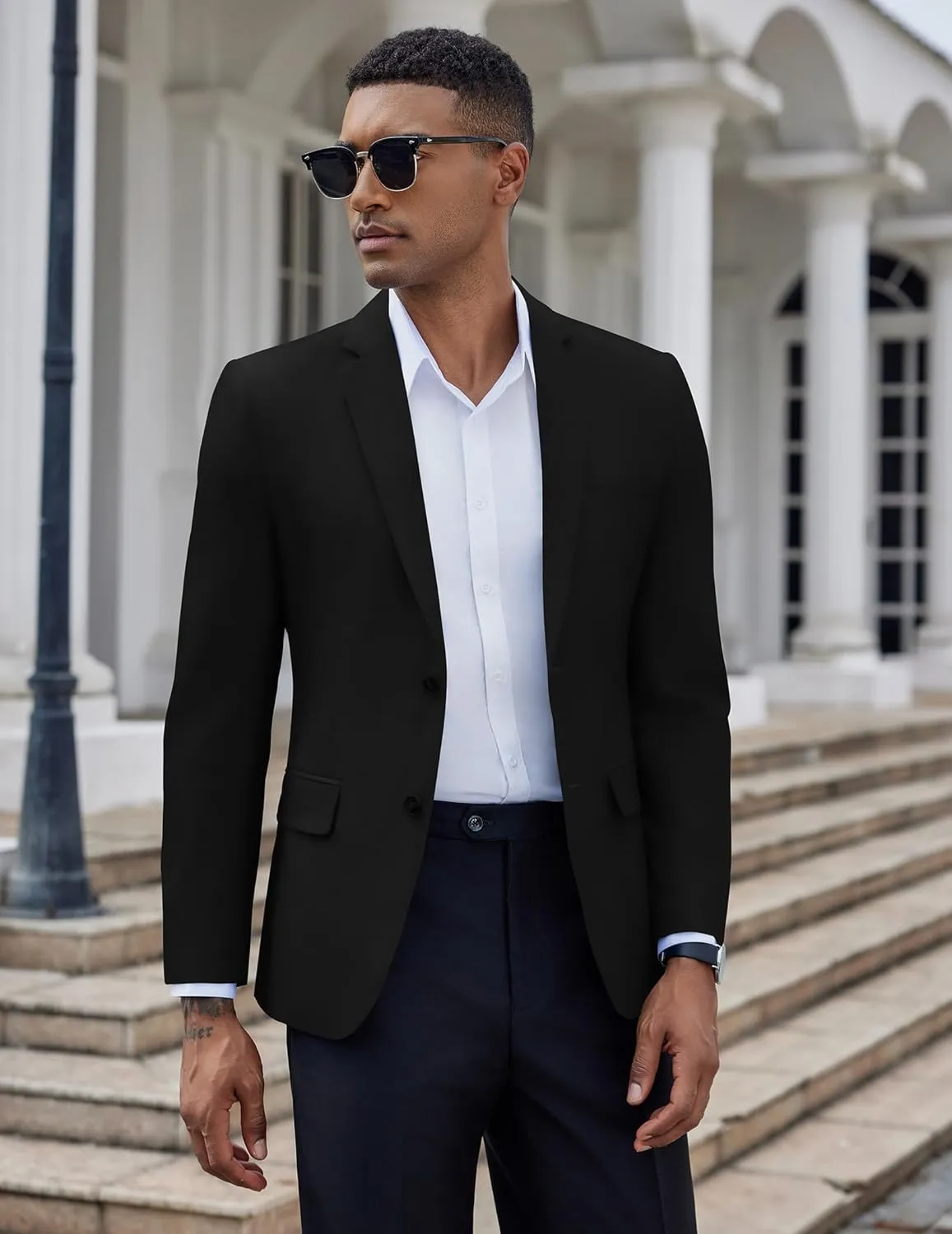 COOFANDY Mens Casual Blazer Slim Fit Suit Jacket Two Button Lightweight Sport Coat