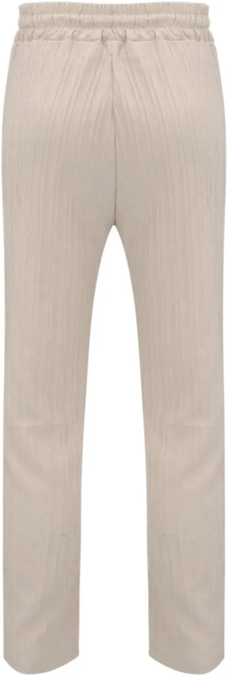 Cotton Linen Dress Pants for Men Casual Classic Elastic Waist Beach Pants Summer Lightweight Trouser with Pockets