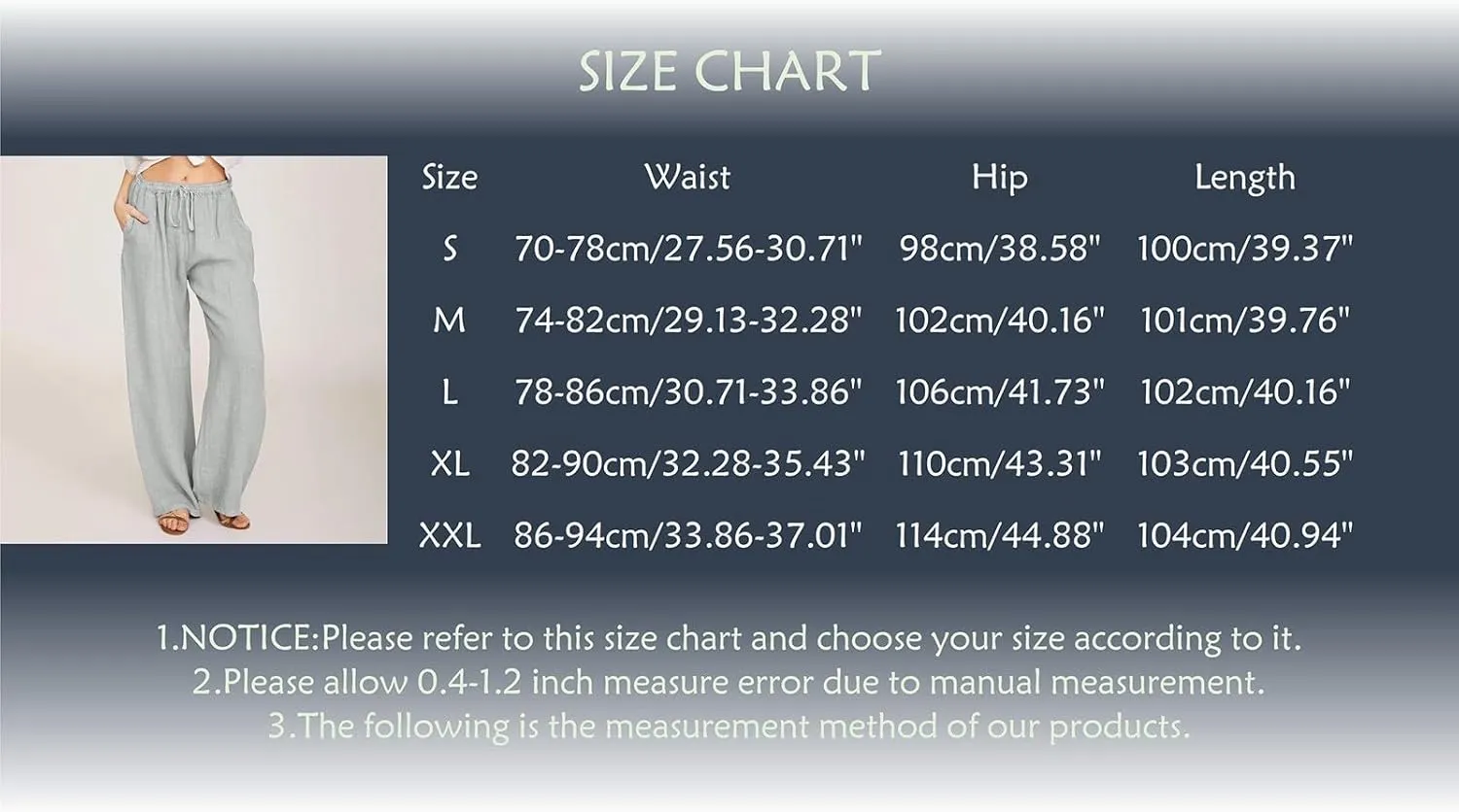 Cotton Linen Pants Women Straight Leg Casual Elastic High Waist Drawstring Work Trousers Loose Summer Palazzo Pants