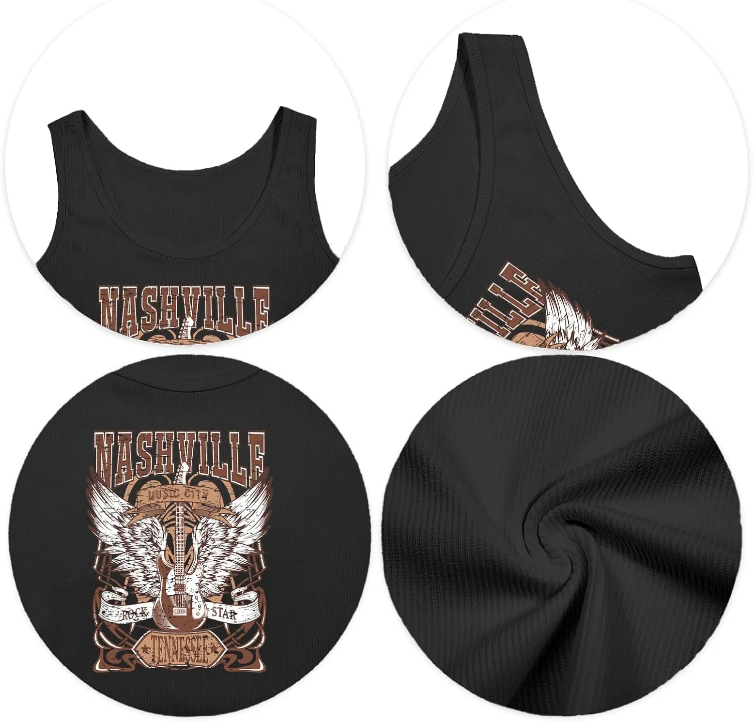 Cowgirl Cropped Tank Tops Summer Country Concert Outfits for Women Western Cowboy Vintage Graphic Crop Top