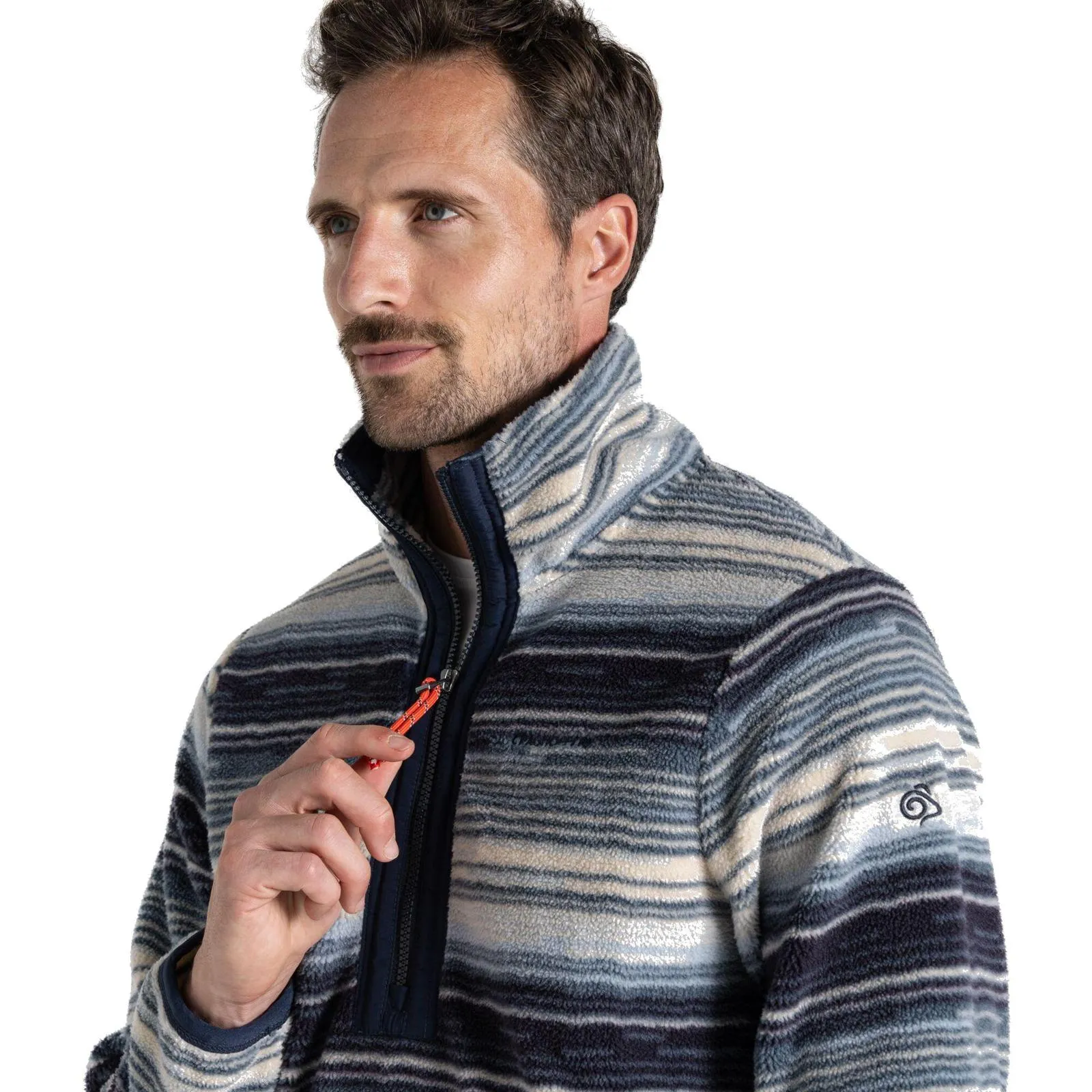 Craghoppers Mens Wilshire Half Zip Stripe Fleece