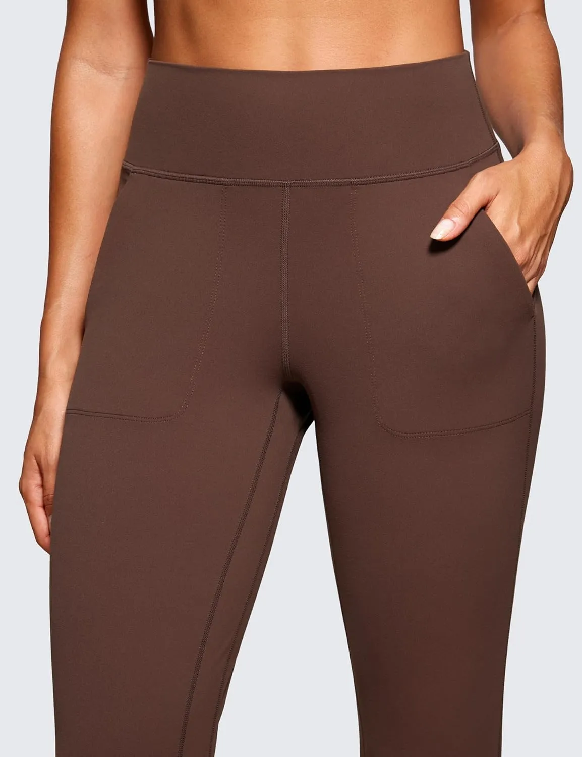 CRZ YOGA Womens Butterluxe High Waist Cropped Joggers 23" - Lounge Workout Leggings Yoga Capris Pants Pockets Buttery Soft
