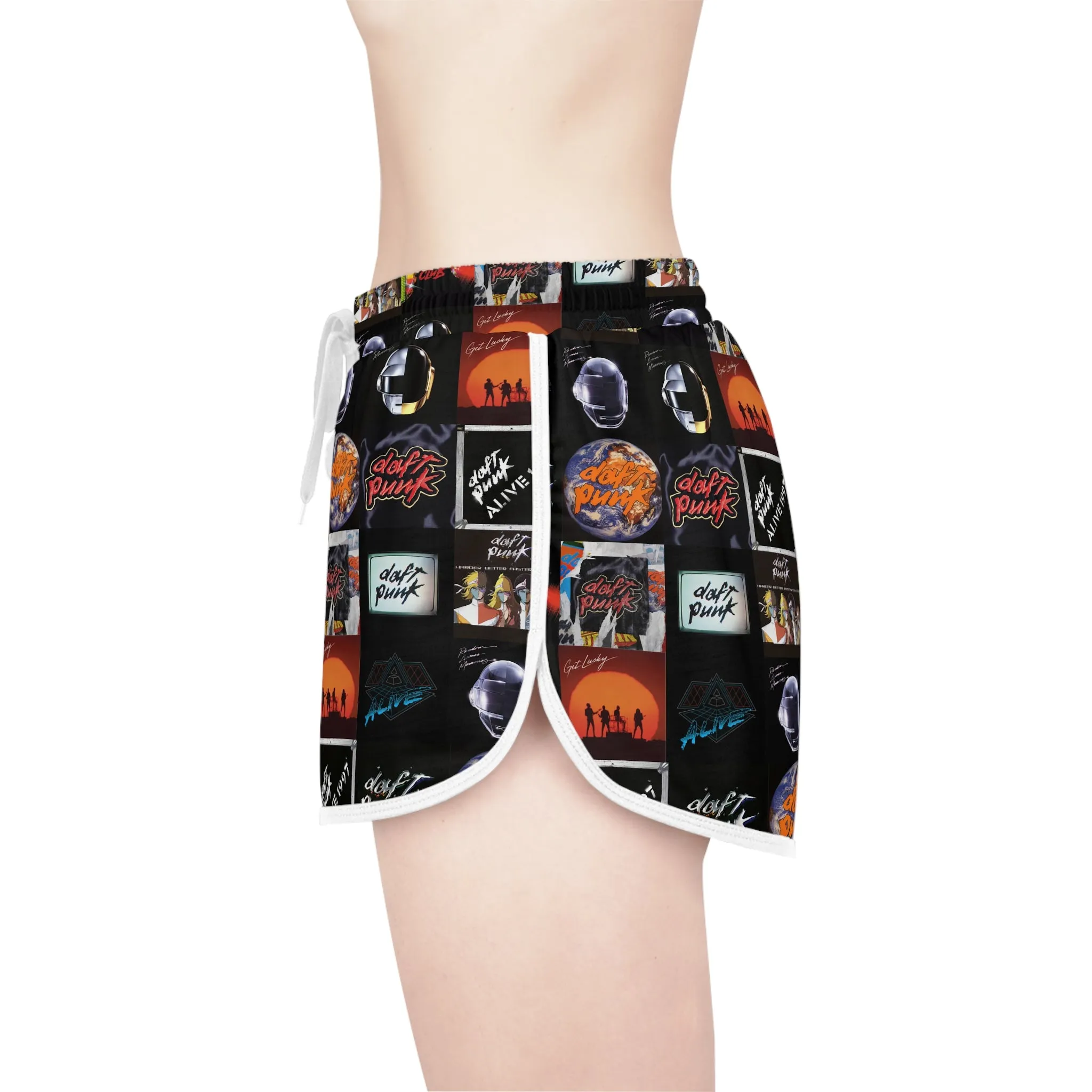 Daft Punk Album Cover Art Collage Women's Relaxed Shorts