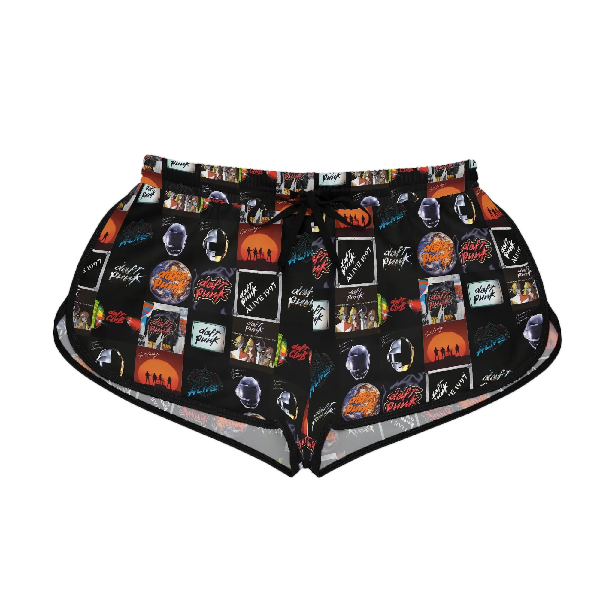 Daft Punk Album Cover Art Collage Women's Relaxed Shorts