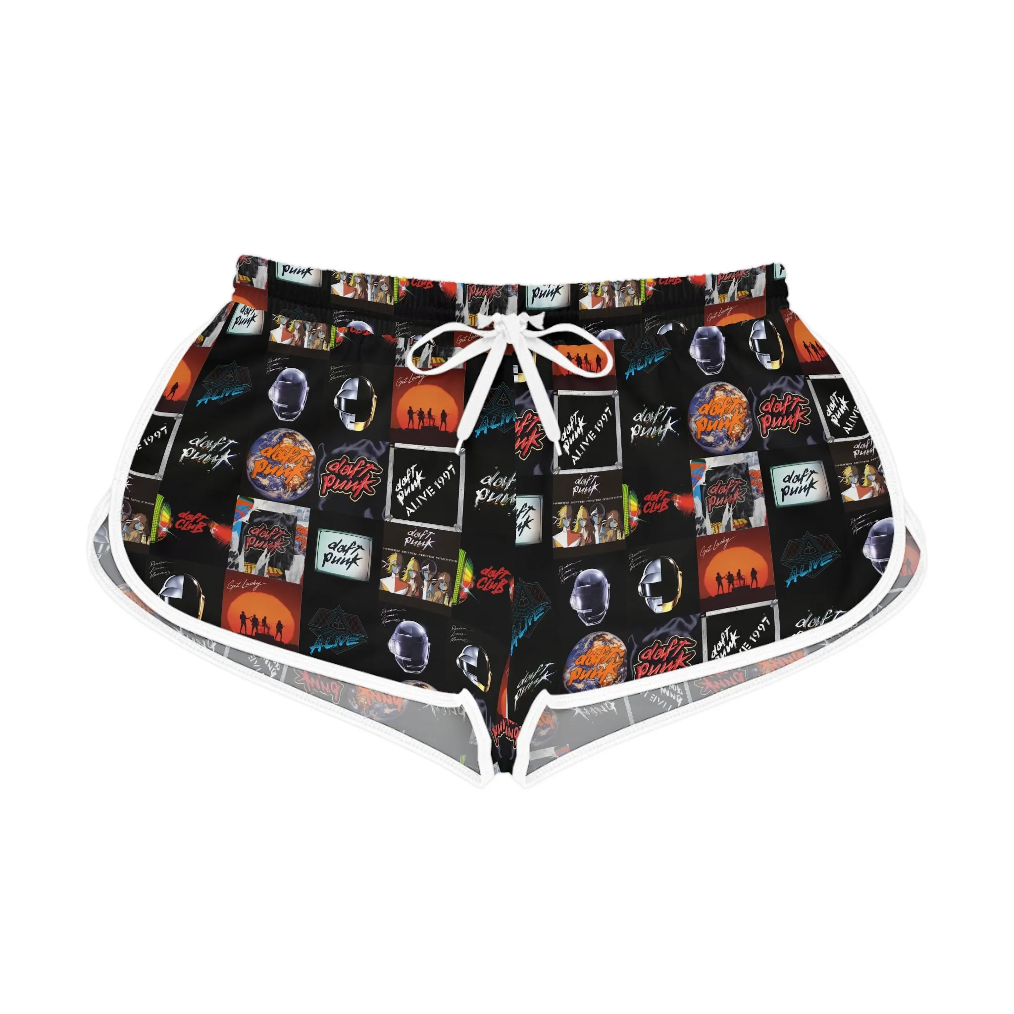 Daft Punk Album Cover Art Collage Women's Relaxed Shorts
