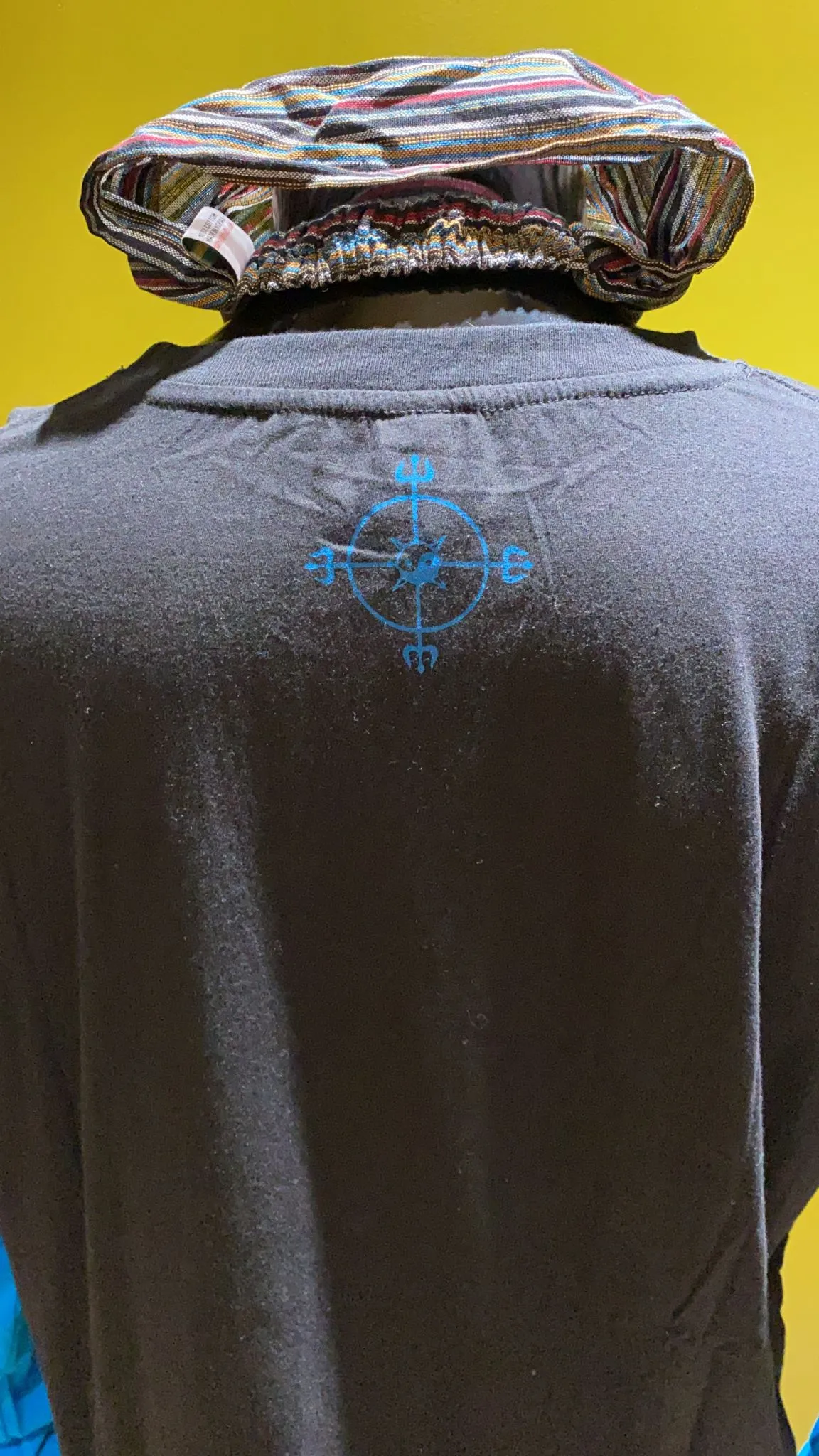 Dancing Shiva Painted Cotton Long-Sleeve Tee Shirt