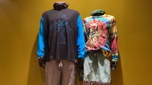 Dancing Shiva Painted Cotton Long-Sleeve Tee Shirt