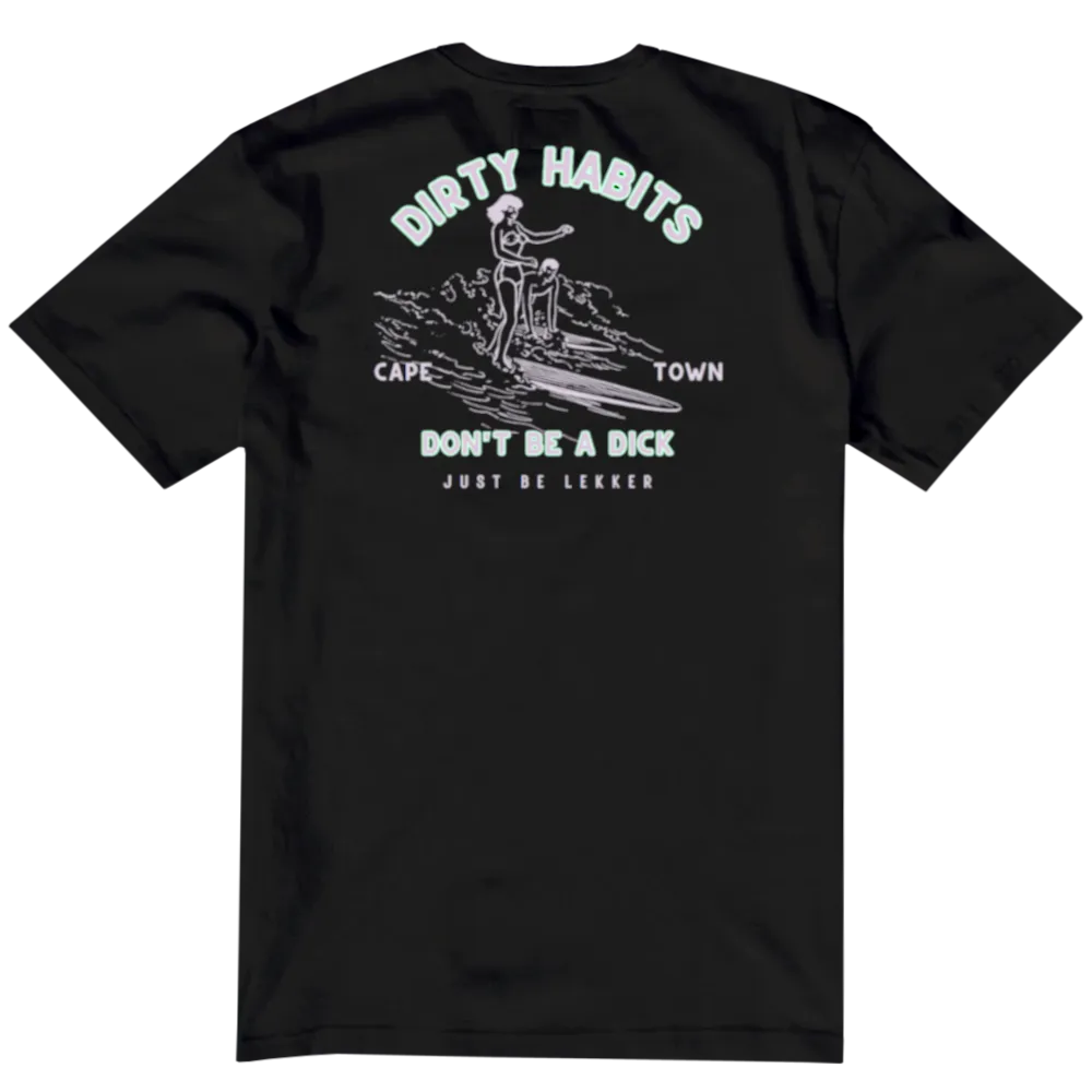Dirty Habits Mens Surfer Ss Tee Black