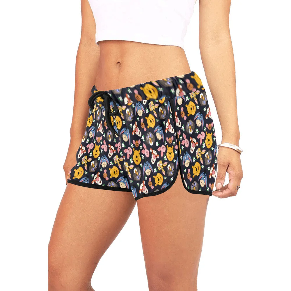 Disney Winnie The Pooh Hundred Acre Wood Friends Women's Relaxed Shorts