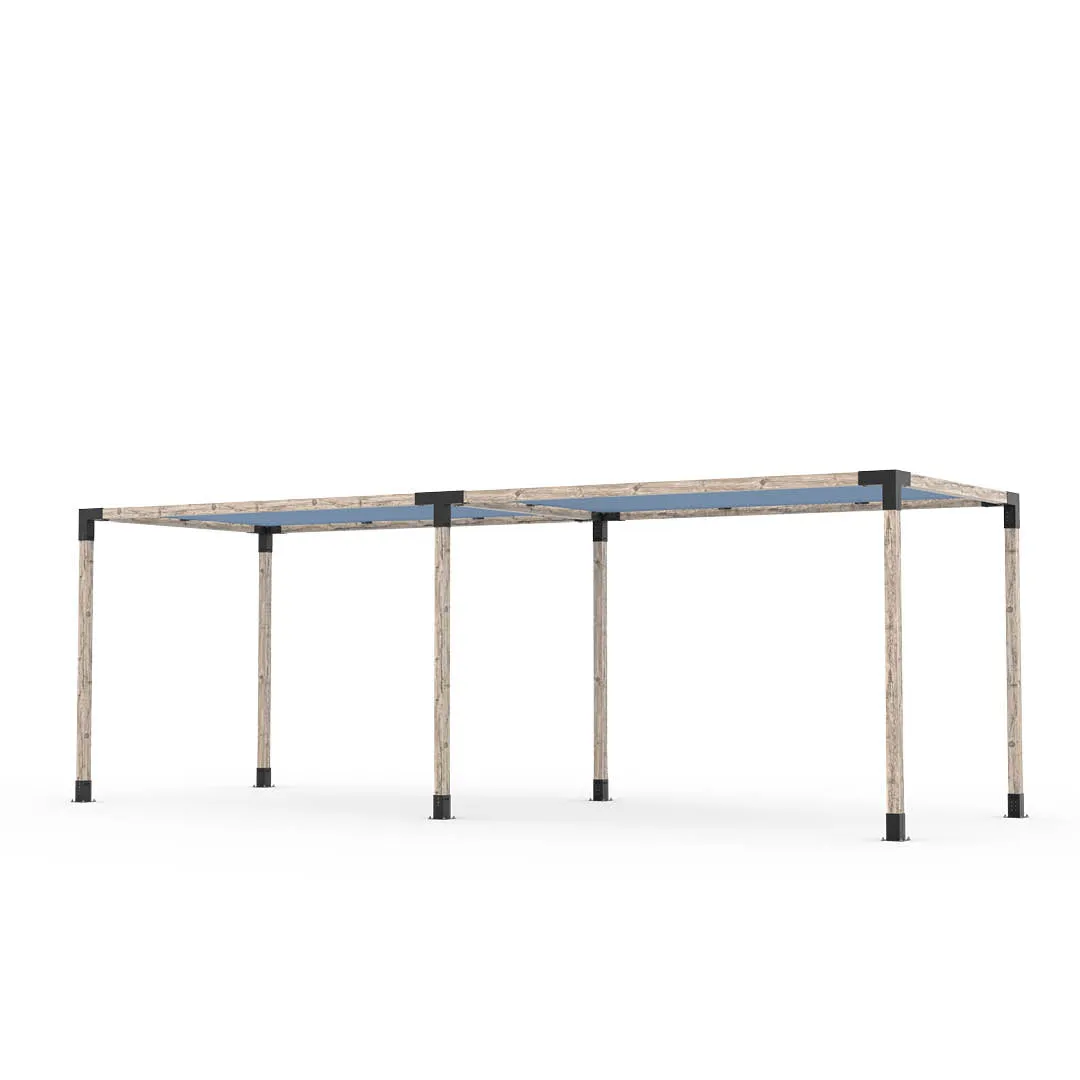 Double Pergola Kit with 2 SHADE SAILS for 4x4 Wood Posts