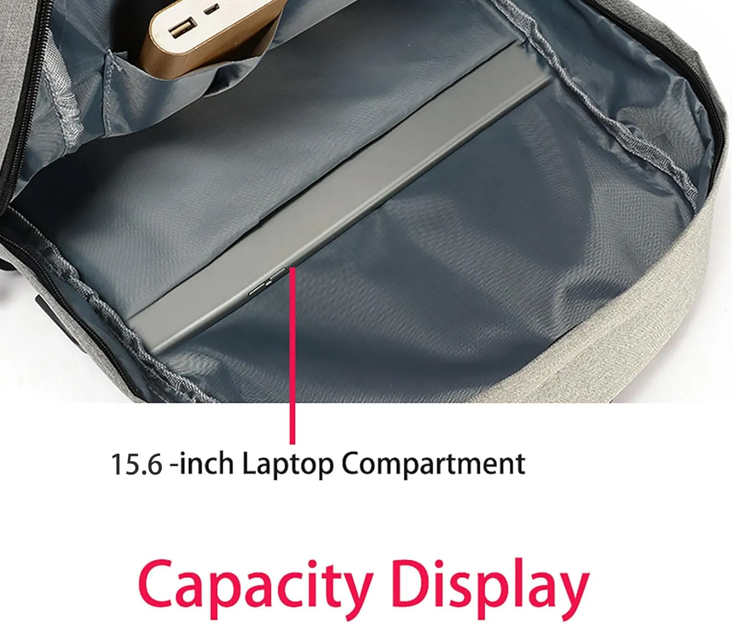 Durable Oxford Business Travel Backpack with 15.6-Inch Laptop Compartment (Blue)