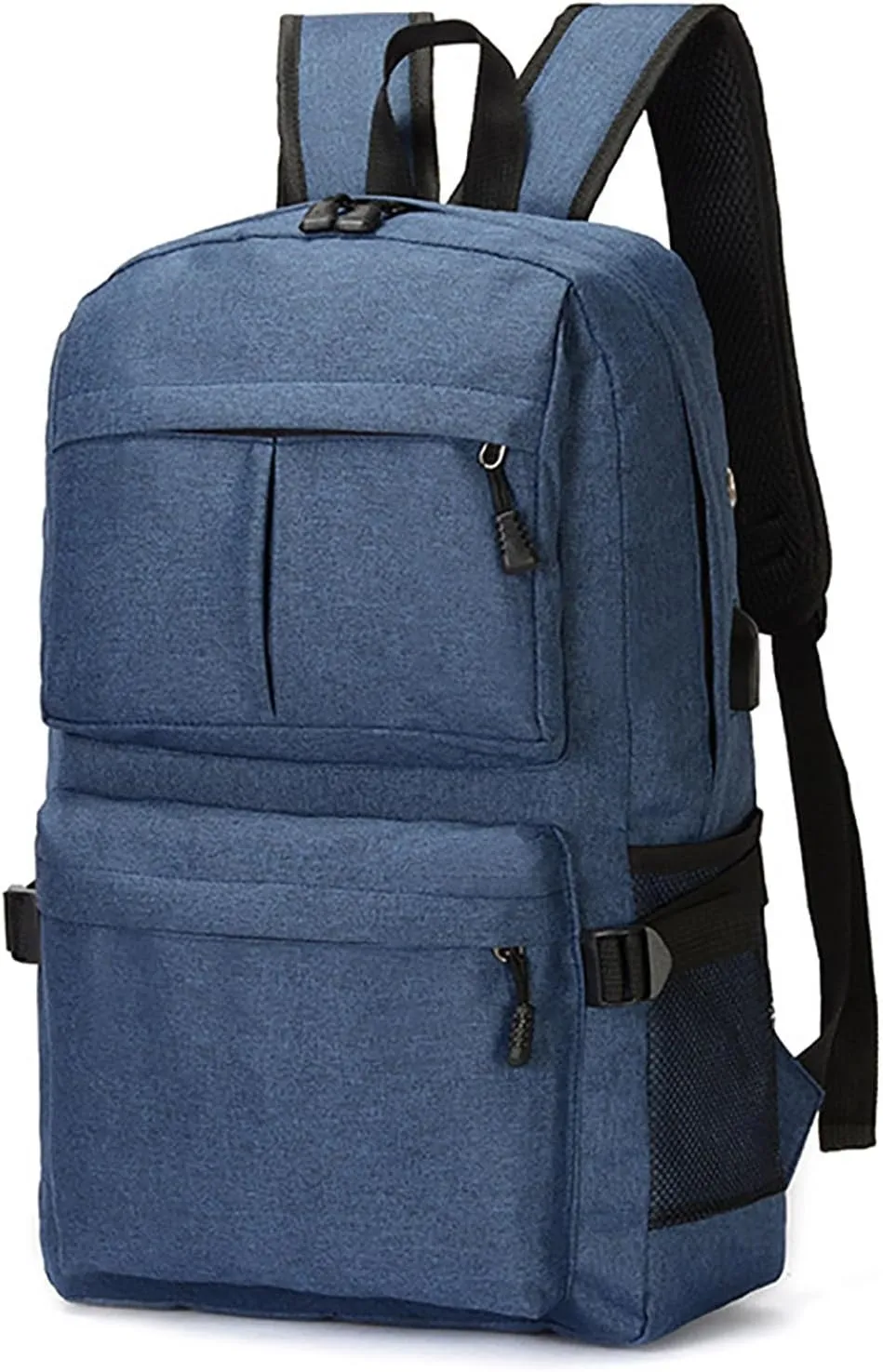 Durable Oxford Business Travel Backpack with 15.6-Inch Laptop Compartment (Blue)