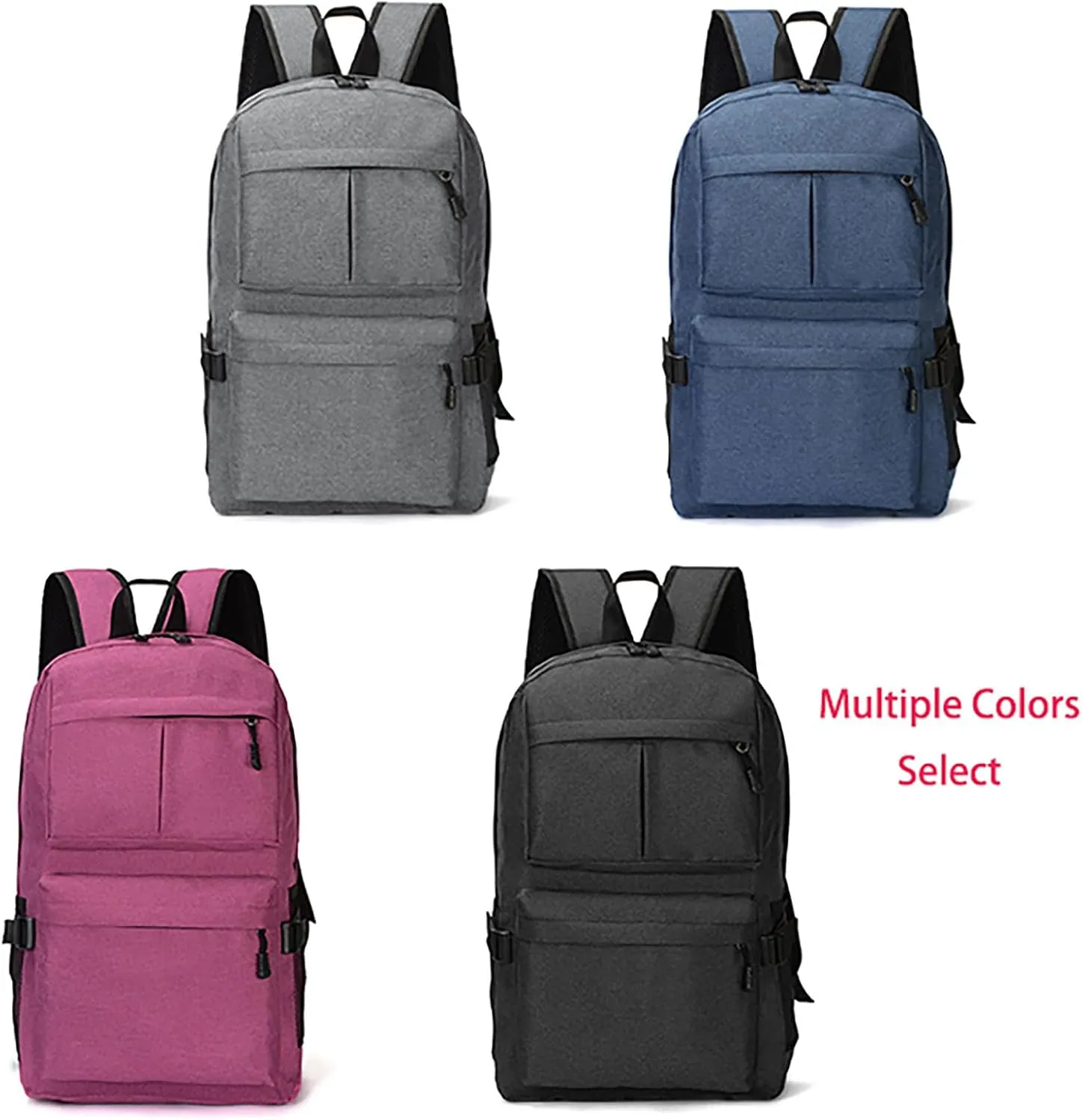 Durable Oxford Business Travel Backpack with 15.6-Inch Laptop Compartment (Blue)