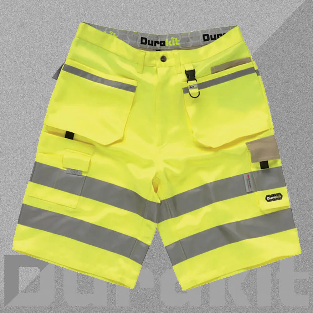 Durakit Safety Workwear - Class 1 Hi Vis Work Shorts