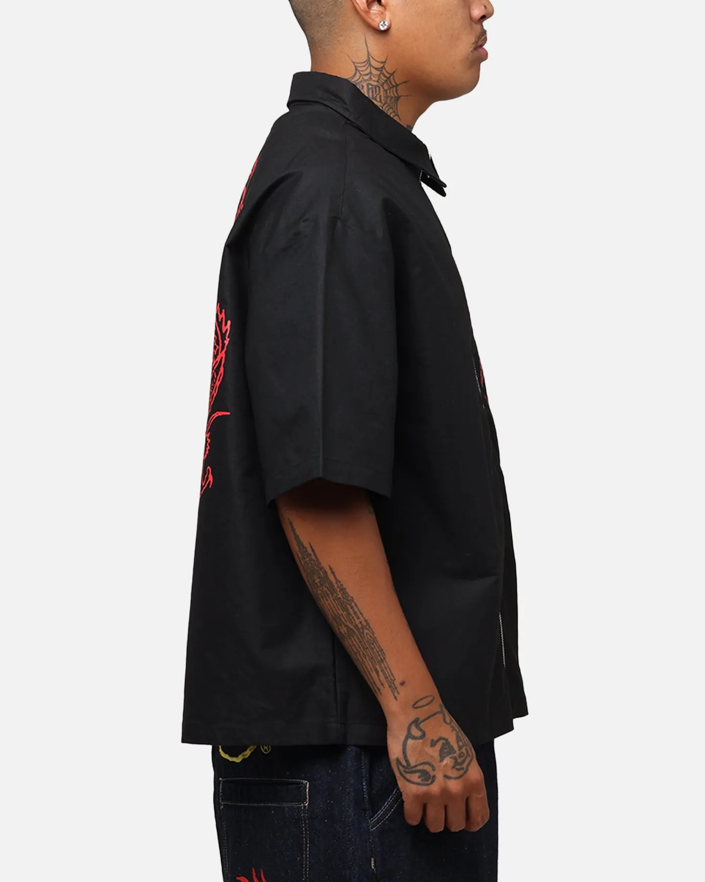 Ed Hardy Dragon Zip Shirt Black