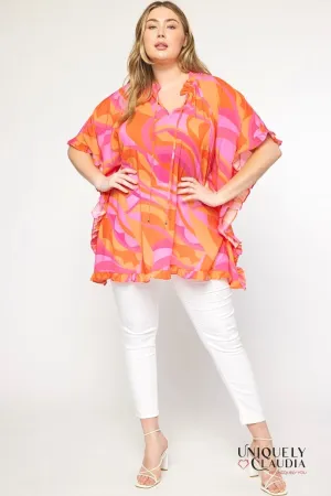 EDGY PLUS: Kati Ruffles Tunic