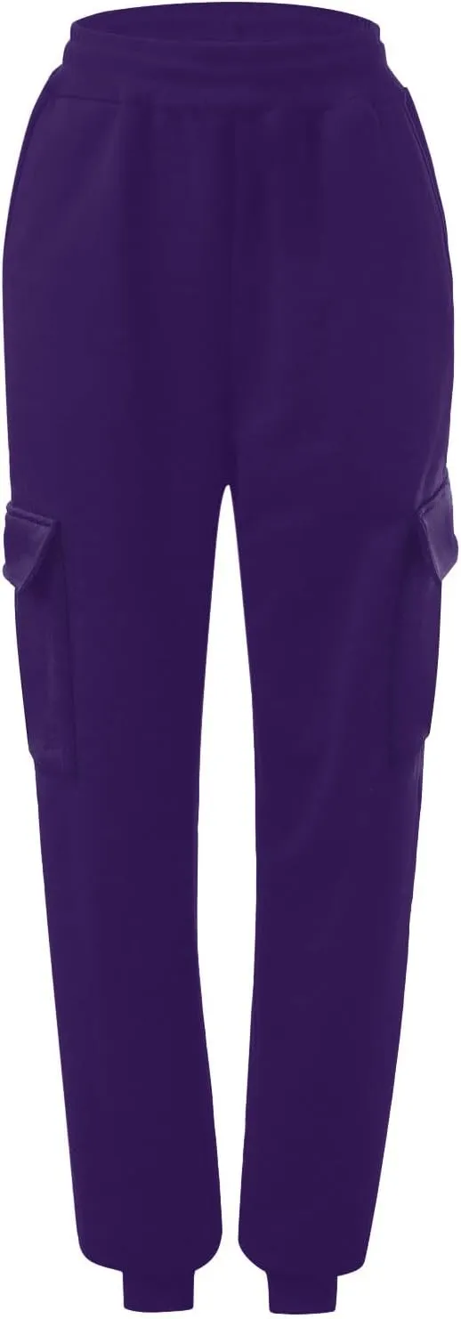 Elastic Ankle Baggy Sweatpants Joggers Women Cinch Bottom High Waist Cargo Pants Oversized Y2k Trouser with Pockets