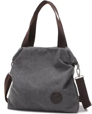 ELEOPTION Women's Simple Style Vintage Canvas Handbag Shoulder Bag Totes Shopper Hobo Bag For Women Girls Students