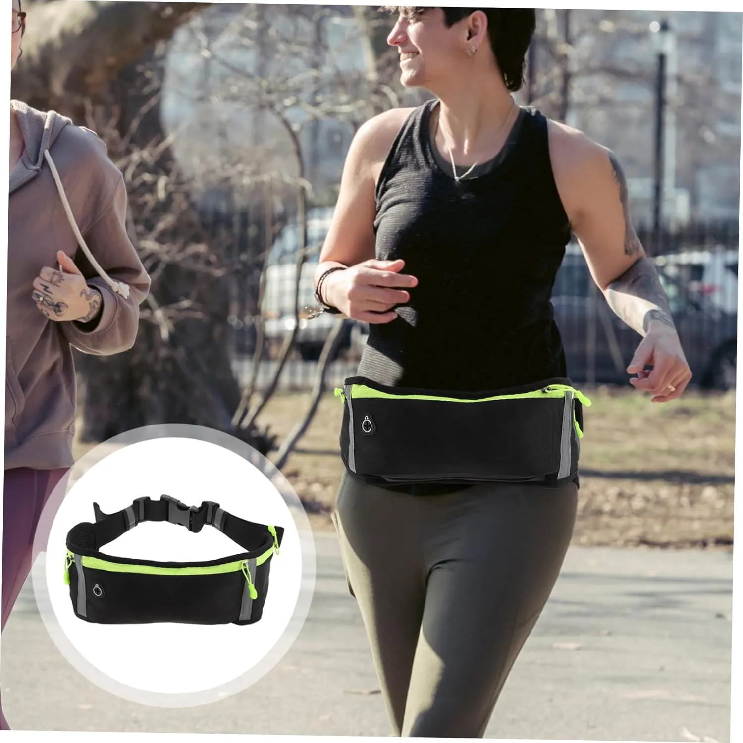 Ergonomic Running Waist Pack Leakproof Universal Fit Sports Music Bag Comfortable Design Reflective Safety