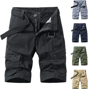 evzosrz Hiking Cargo Shorts for Men, Slim Fit Tactical Military Work Short Summer Y2K Pants Outdoor Lightweight Multi Pockets