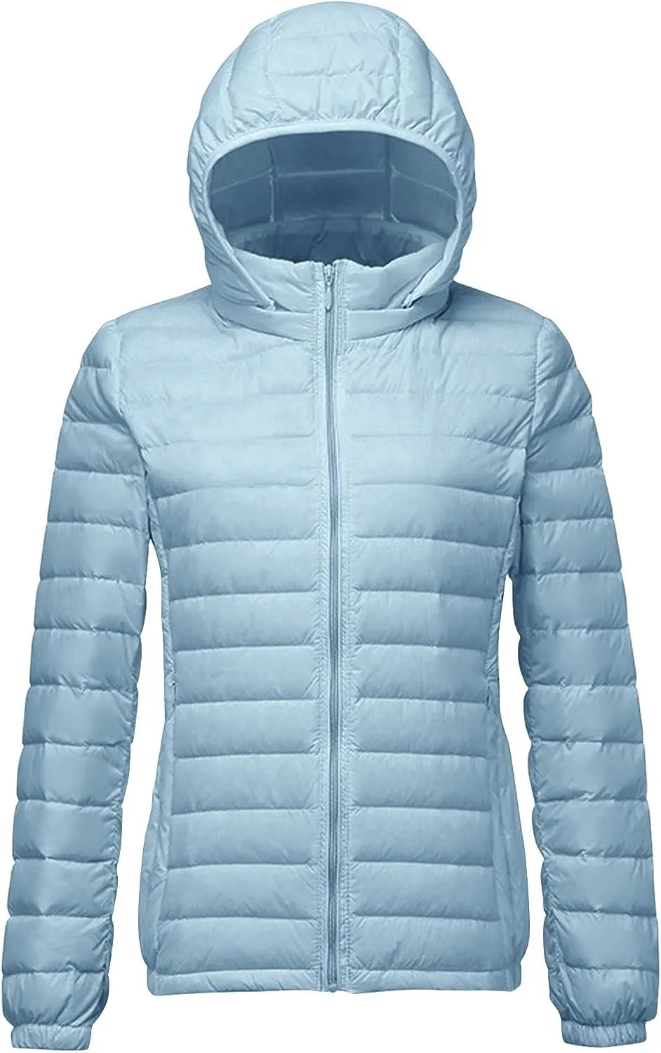 Firzero Winter Warm Women Down Jackets Plus Size Lightweight Packable Puffer Coats Trendy Hooded Coat Outwear Windbreaker