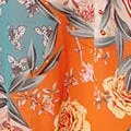Floral Tie Neck Short Dress