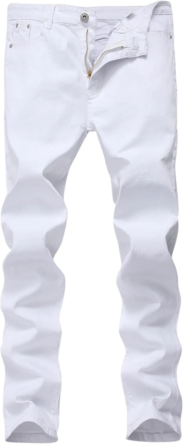 FREDD MARSHALL Men's Skinny Slim Fit Stretch Straight Leg Fashion Jeans Pants