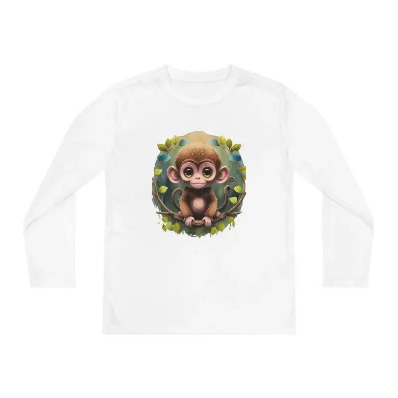 Funky Monkey Youth Long Sleeve Tee Polyester Blend