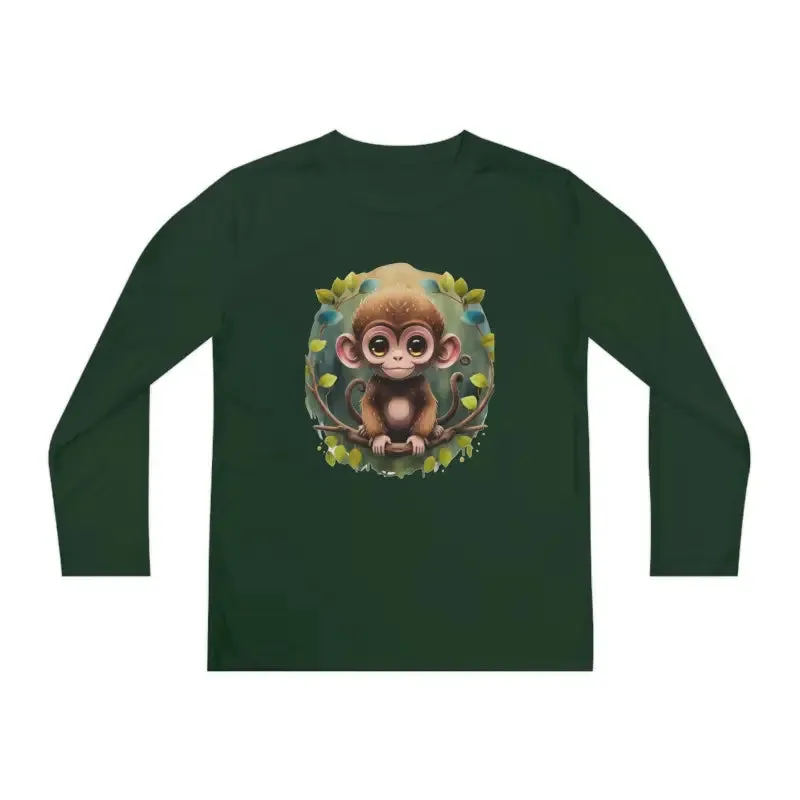 Funky Monkey Youth Long Sleeve Tee Polyester Blend